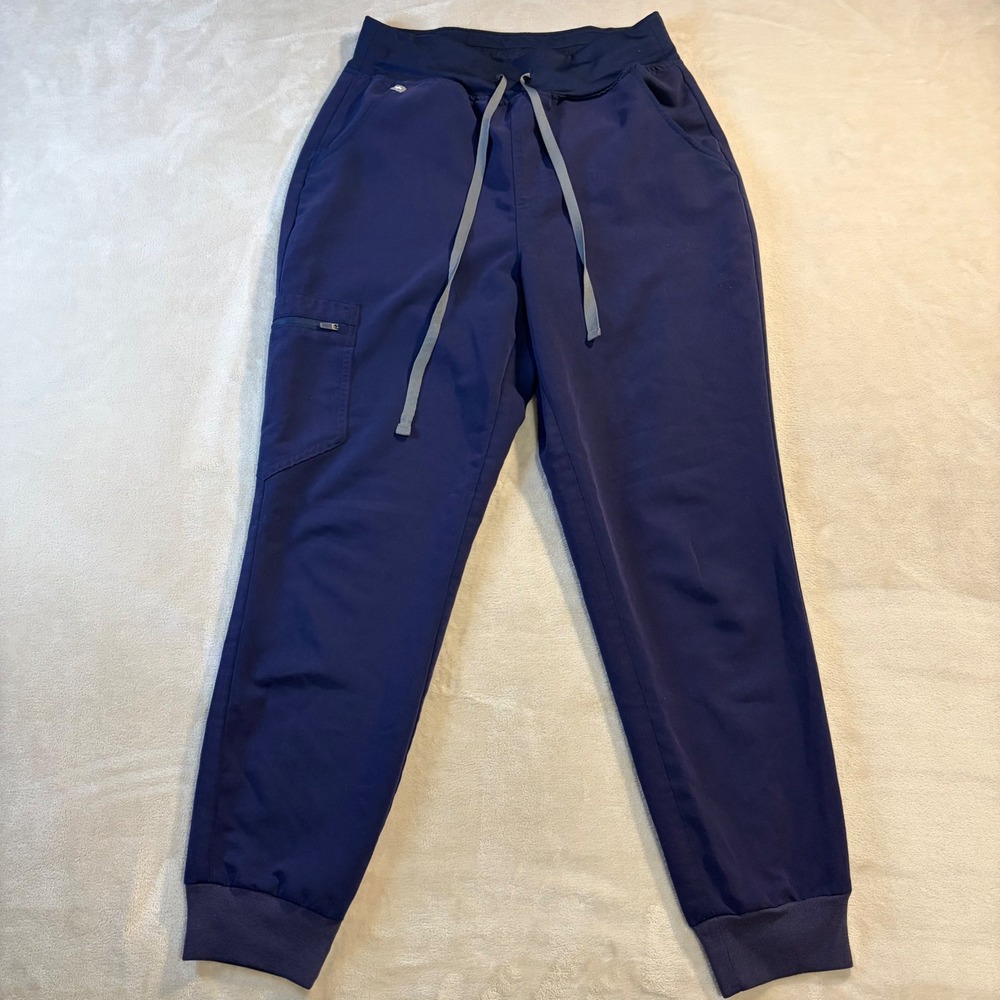 Figs Zamora Jogger Scrub Pants Navy Blue Womens Small W22SW2012P Technical Coll